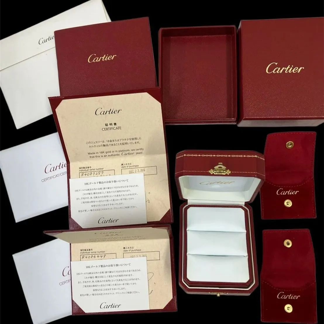 Cartier カルティエ ペアリング 空箱 ジュエリーボックス リングケース