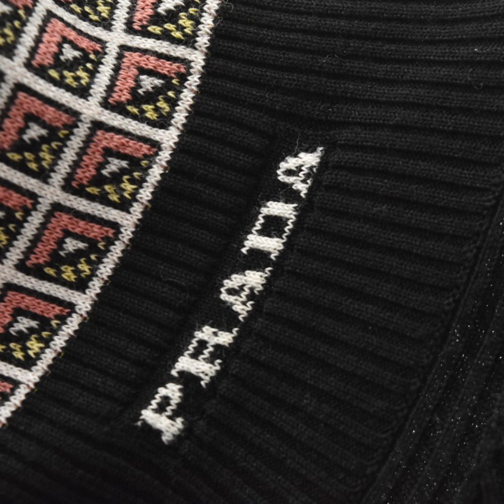 PRADA (プラダ) 22AW UMR527 ジャガードロゴ コットン タートルネック