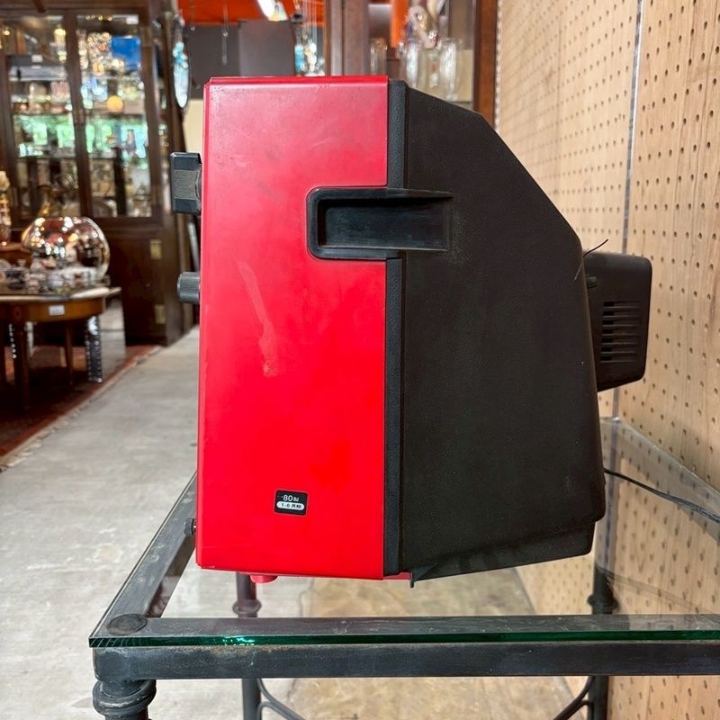 ジャンク】昭和レトロ シャープ ブラウン管テレビ 赤 SHARP CT-1416R