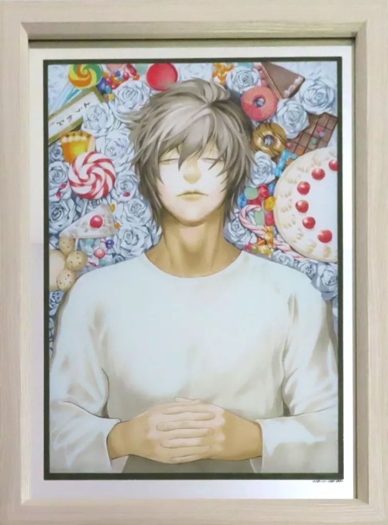 月＆L＆海砂 小畑先生描き下ろし パブミラーB デスノート展 月＆L＆海