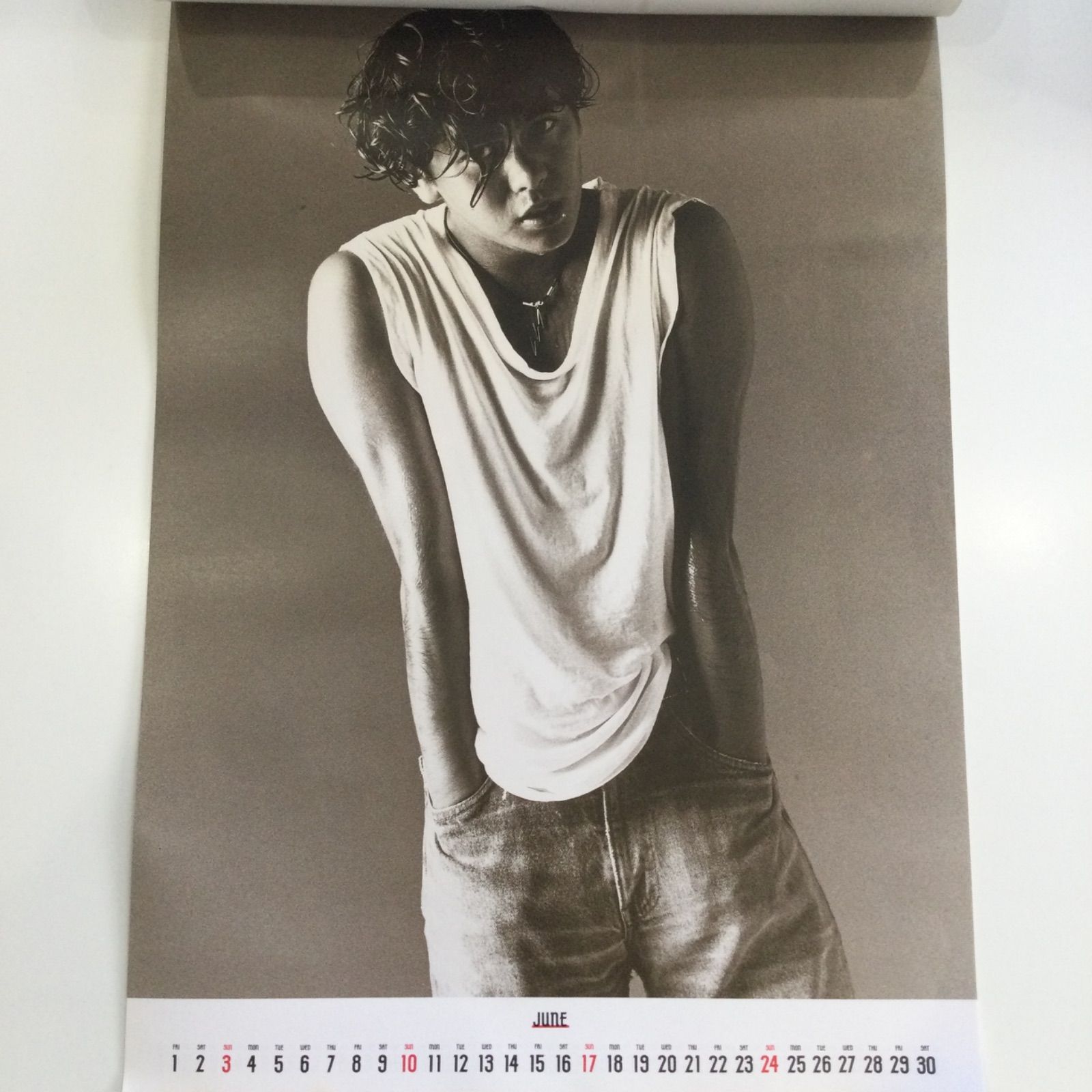 レア】 男闘呼組 1990年 カレンダー ＋ 特典ハンカチ付き 昭和レトロ