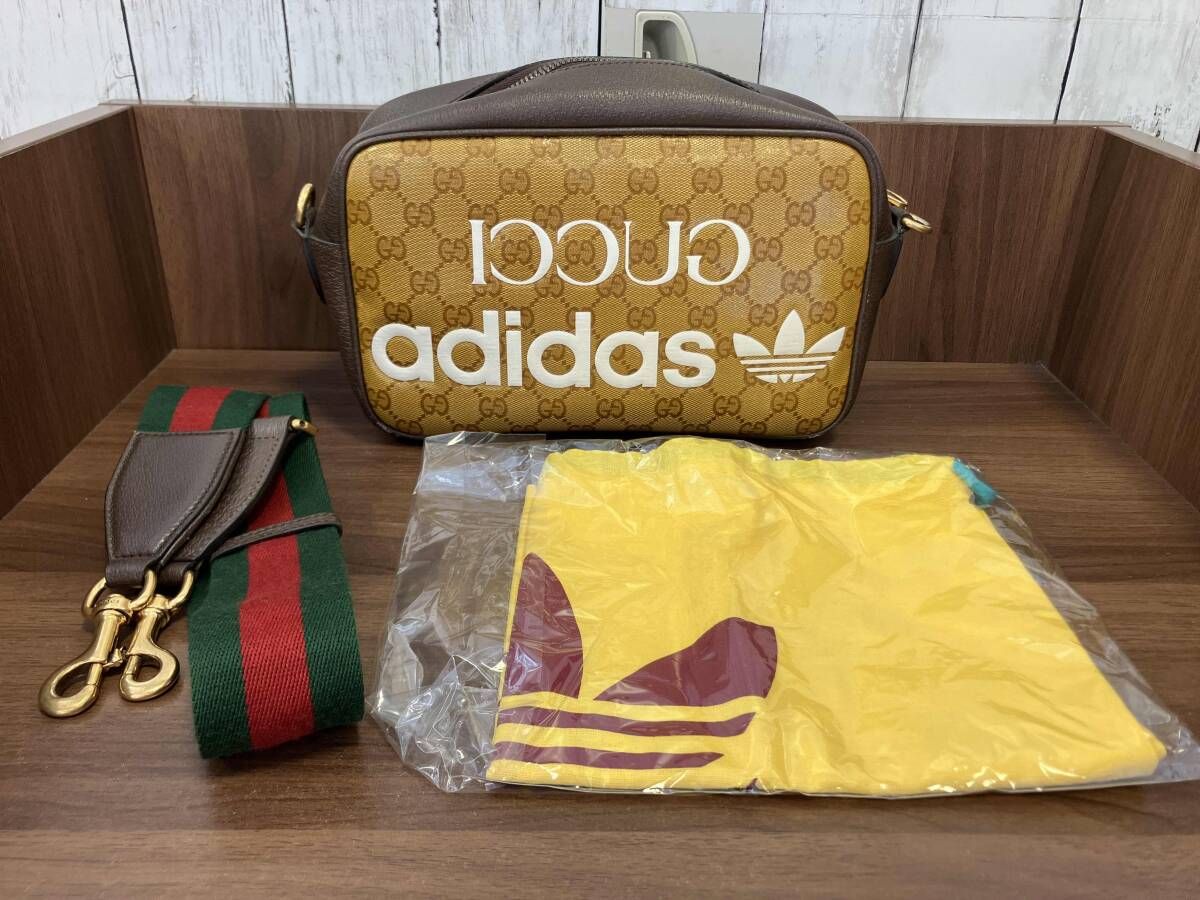 GUCCI adidasコラボ 702427・486628 コーティングキャンバス