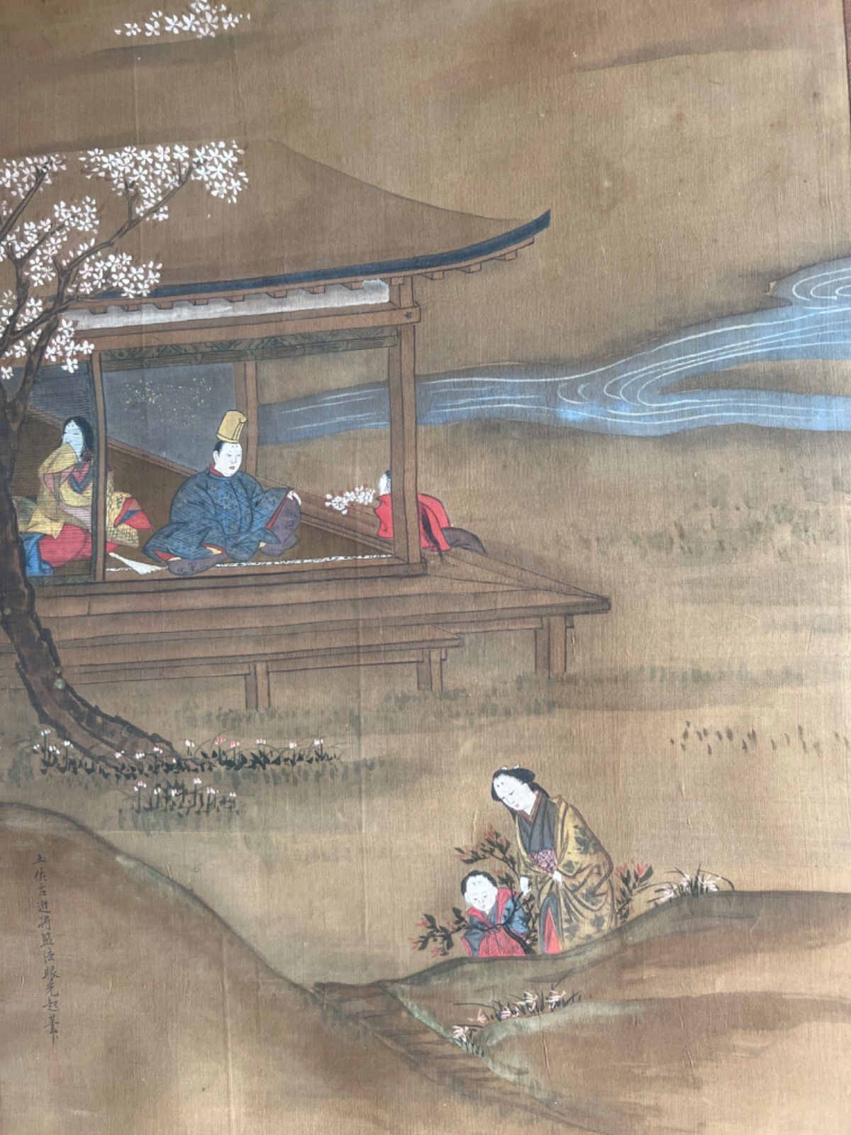 希少「菊」デッサン木村荘八落款日付有肉筆世界に1枚です