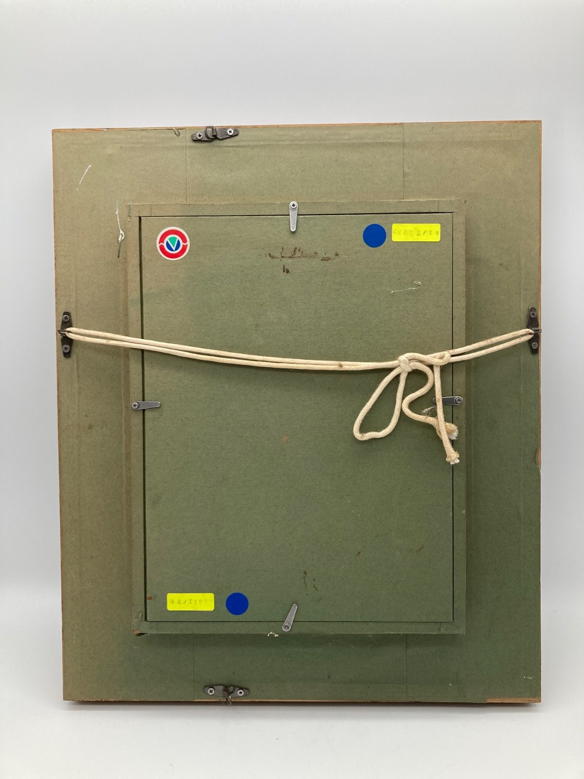 清水規「白馬清曉」 肉筆日本画 6号 共シール 額装 タトウ箱