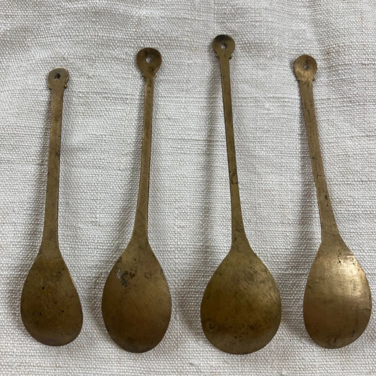 スッカラ 薬匙 中国 韓国 李朝 スプーン 朝鮮工芸 真鍮 骨董 古道具