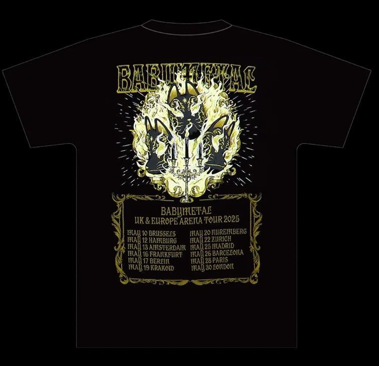 BABYMETAL Tシャツ XLサイズ「KON！KON！ TEE」UK＆EU アリーナツアー