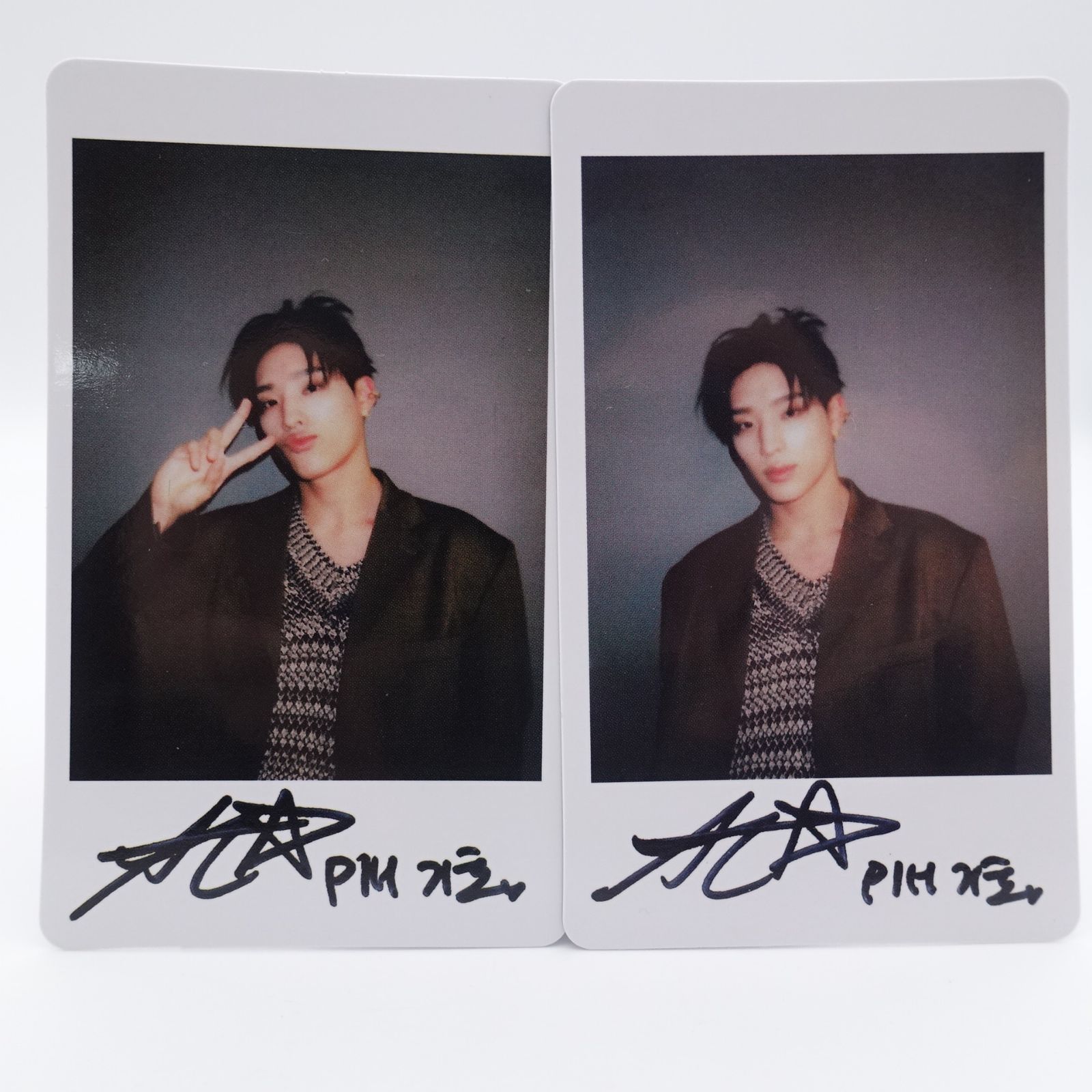 ハンビンzb1 直筆サインヨントンチェキポラロイドBLUE