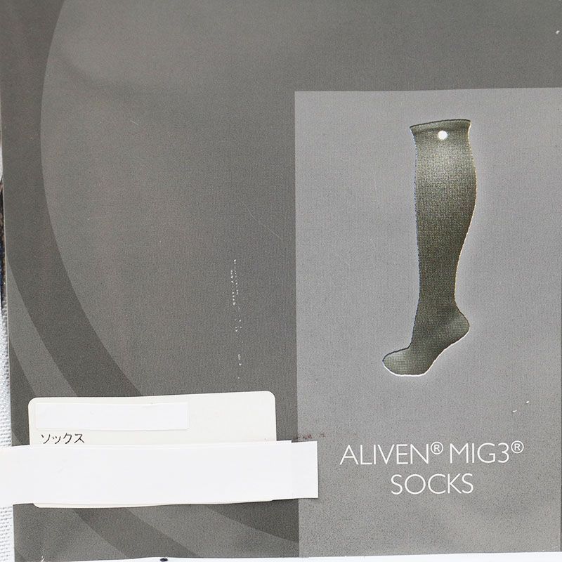 未使用 インヴェル invel ソックス ブラック ALIVEN mig3 SOCKS 3/4