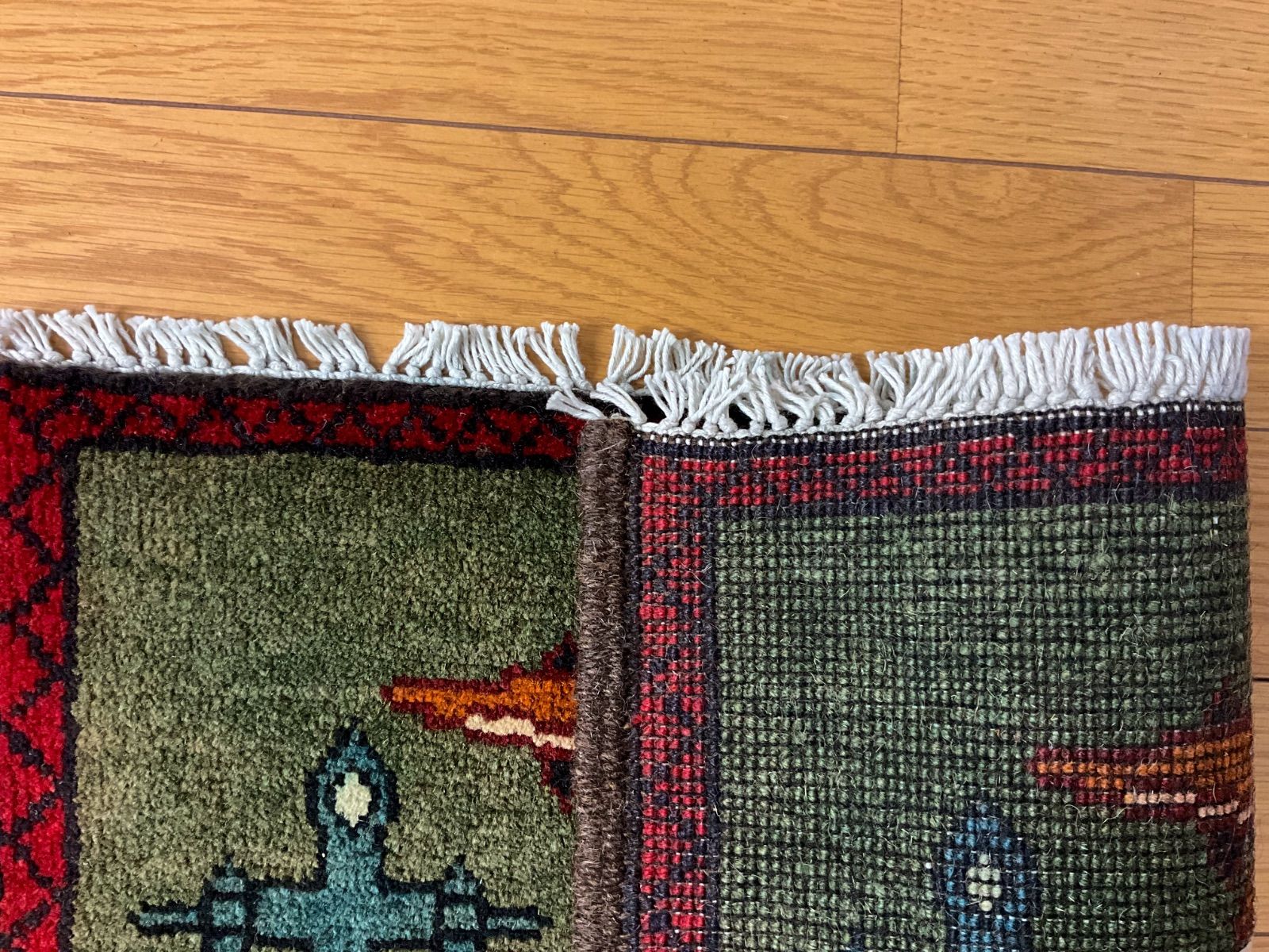 美品 手織り絨毯 トルクメン ウォーラグ アフガニスタン産 エア