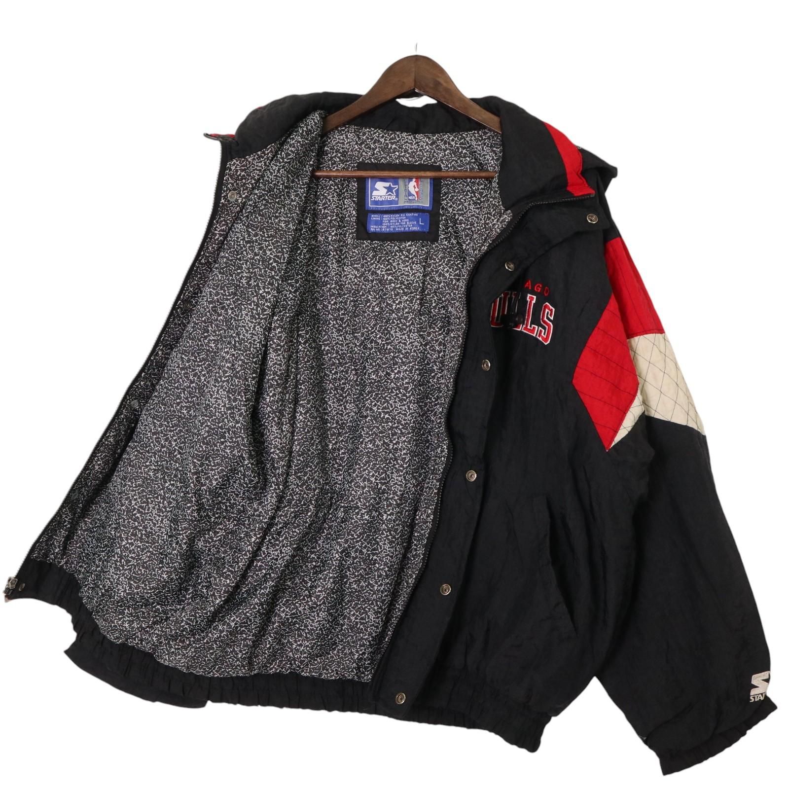 激レアXL☆US輸入90s】スターターNBAシカゴブルズ刺繍ナイロン