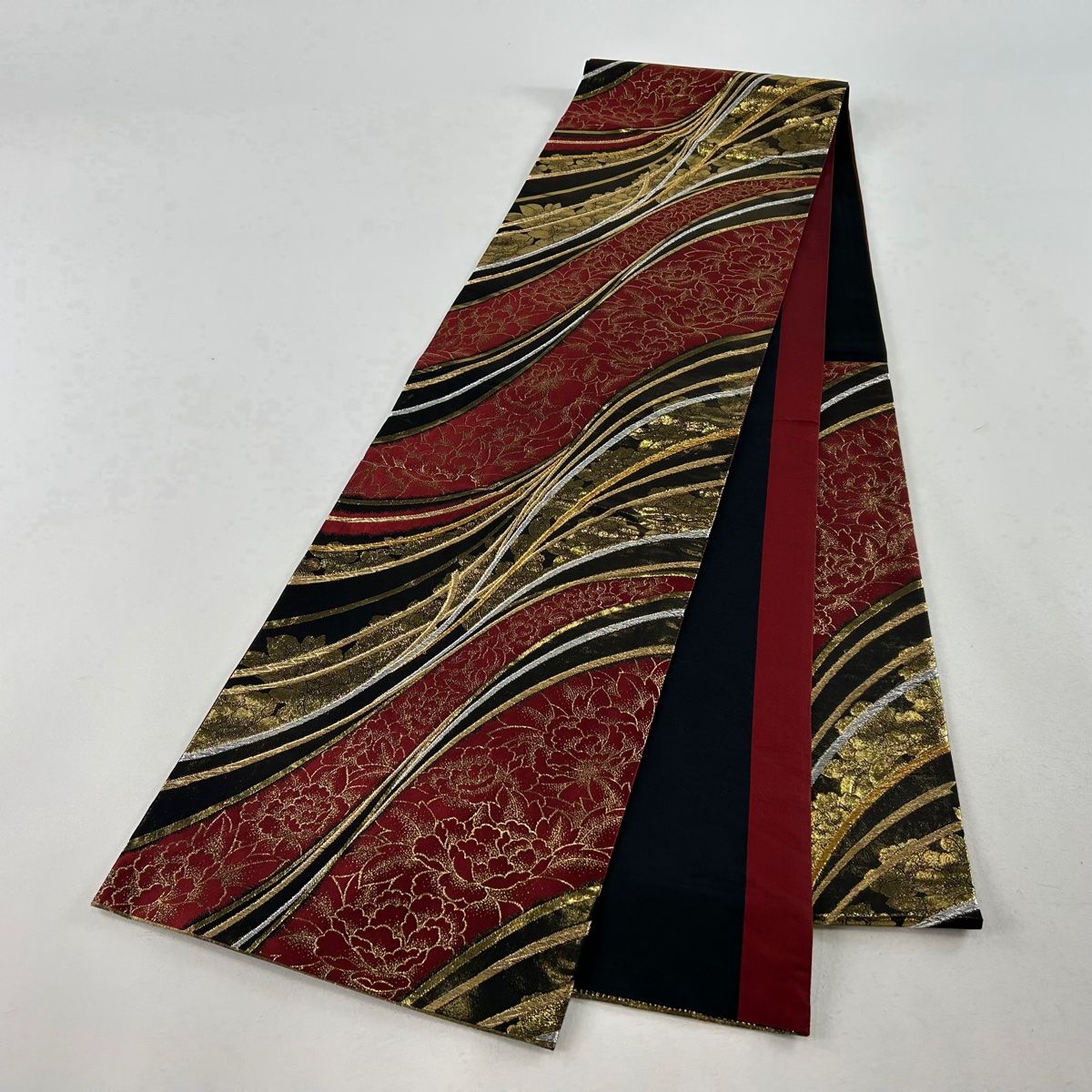 袋帯 美品 逸品 六通 正絹 A10 美品 逸品 六通柄袋帯 桜