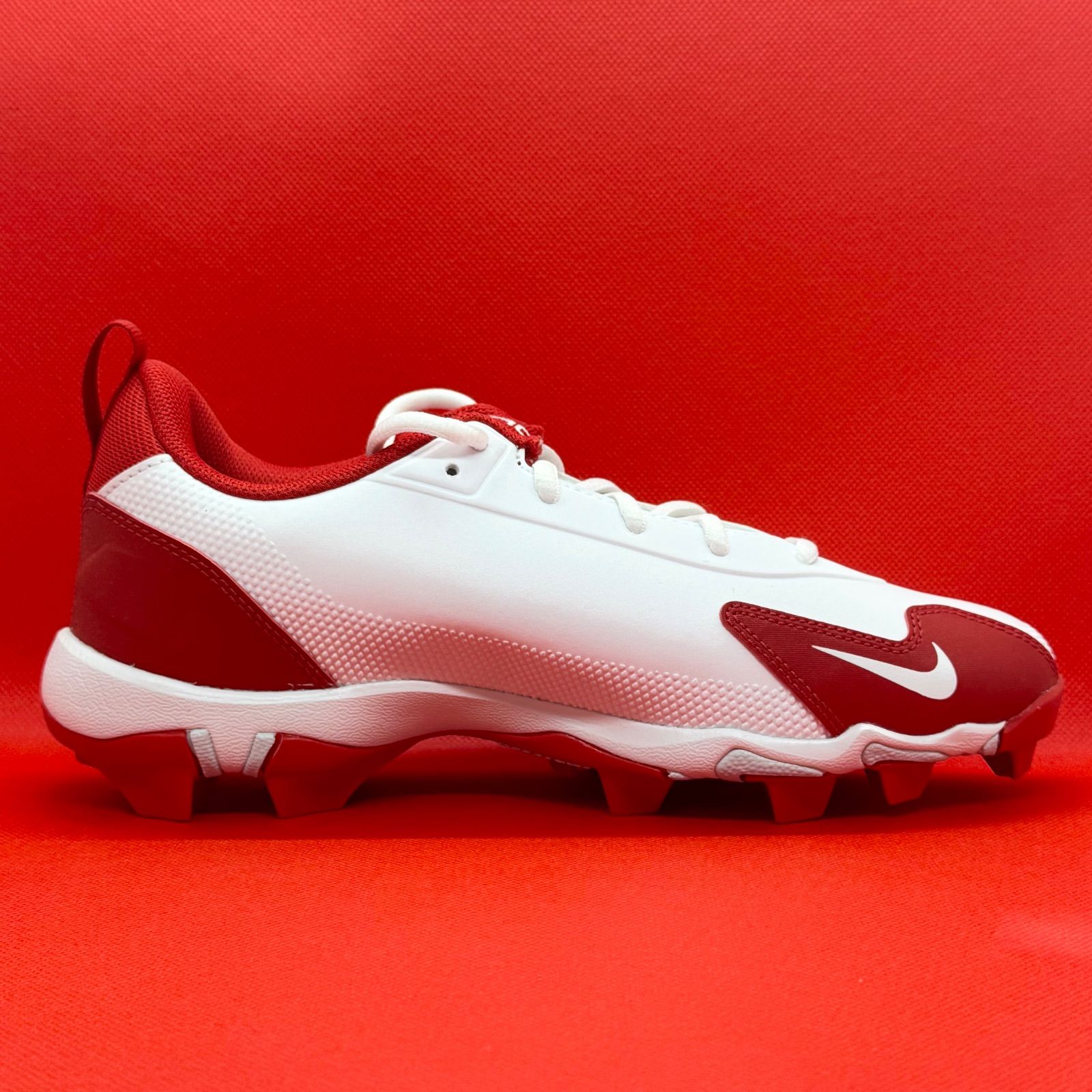 ナイキ 野球スパイク ジュニアサイズ トラウトモデル ホワイト×レッド