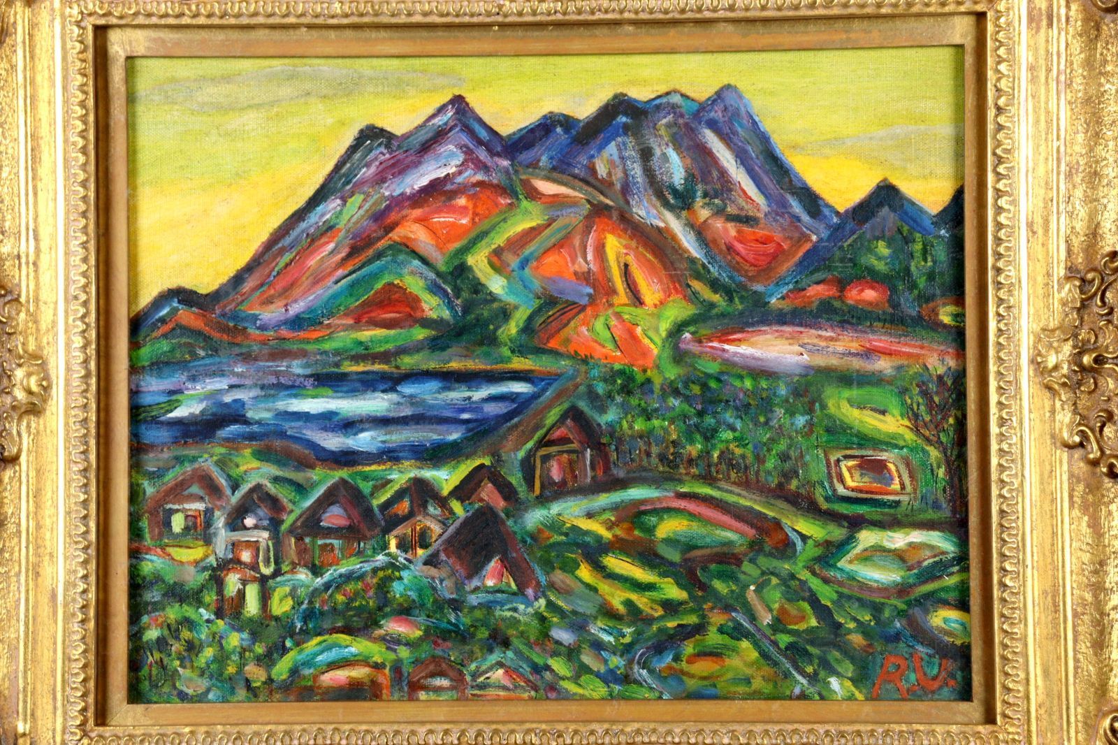 梅原龍三郎 「櫻島」肉筆油彩6号 楾 O324-R - メルカリ