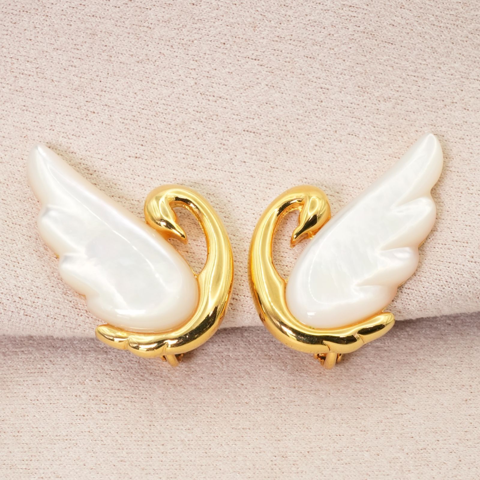 美品 田崎真珠 シェル スワン 白鳥 イヤリング タサキ/24-1162 - メルカリ