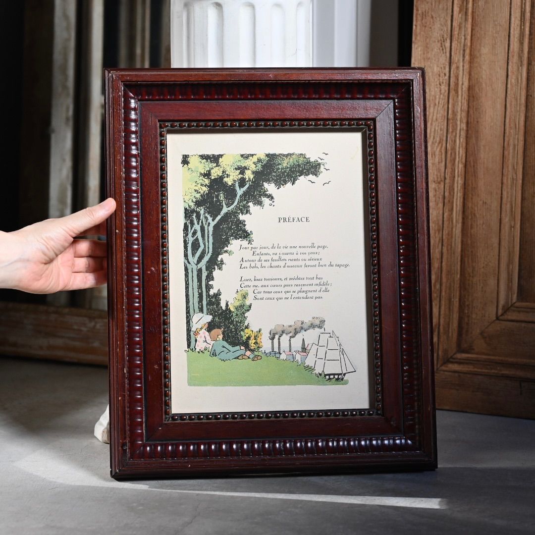 フランス アンティーク フレーム 絵 フランス アンティーク フレーム