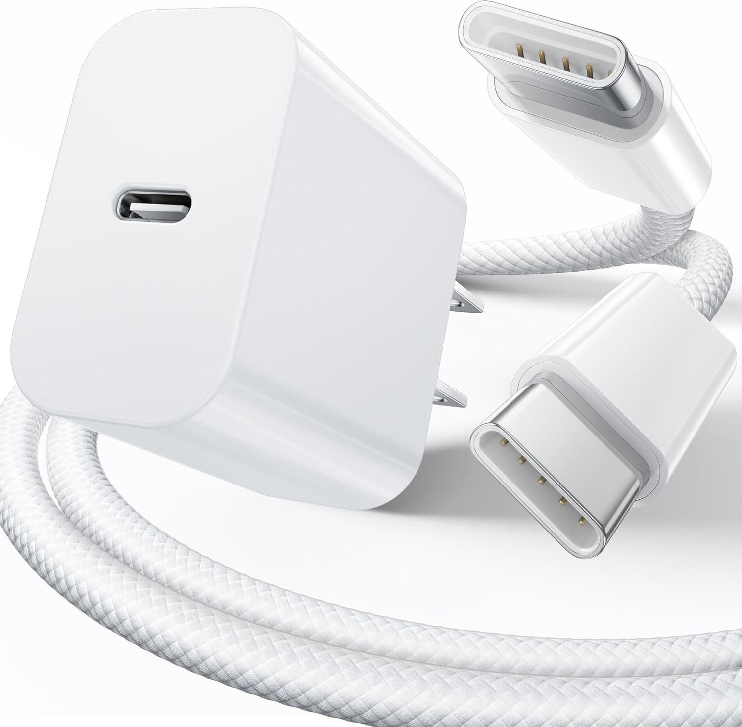 iPhone15／iPhone 16充電器 type-c 20W 「純正 編み込み式充電ケーブル