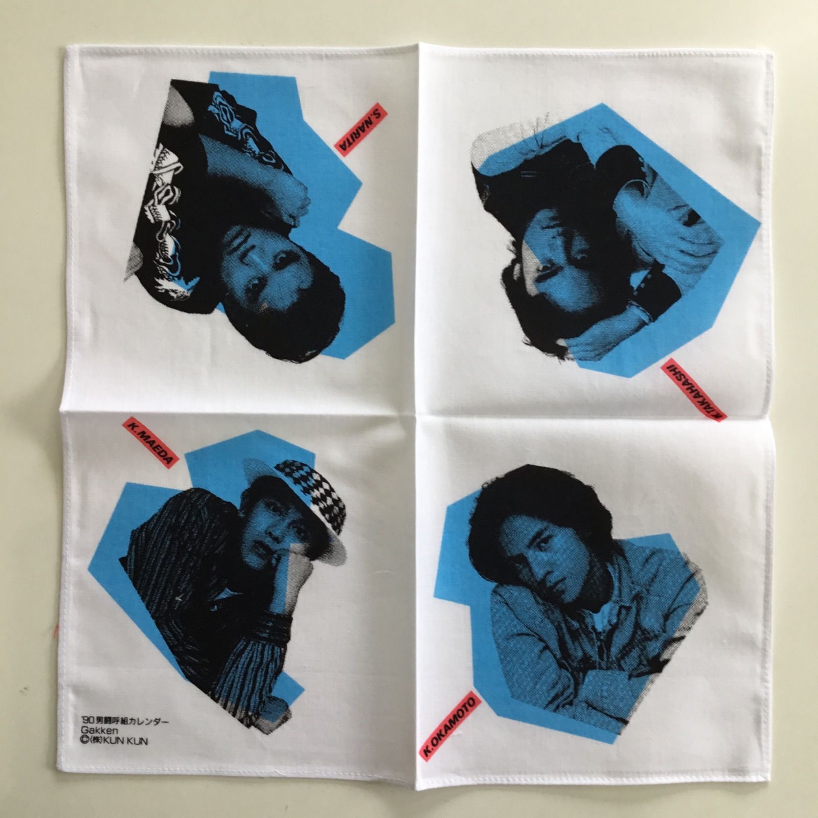 レア】 男闘呼組 1990年 カレンダー ＋ 特典ハンカチ付き 昭和レトロ