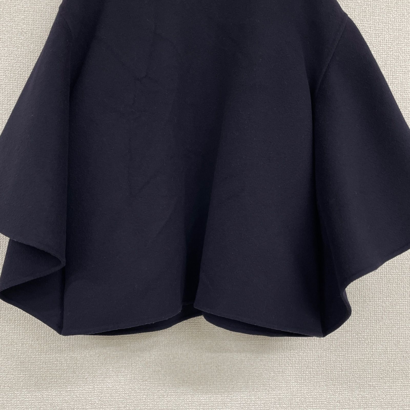 VALENTINO ヴァレンティノ ケープコート ポンチョ ノーカラー カシミヤ