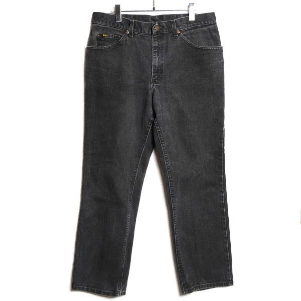 90's 00's リー Lee 200 ブラック デニムパンツ (36×30) 黒 ストレート