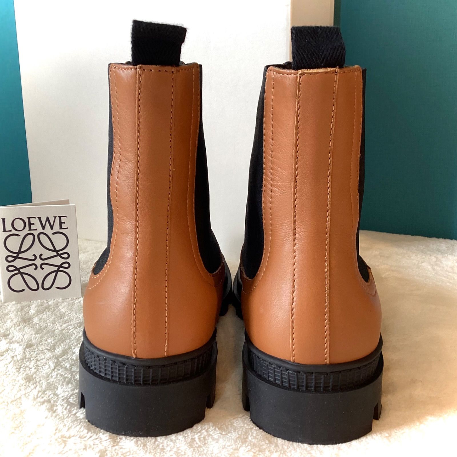☆美品☆LOEWE ロエベ レザーチェルシーブーツ 38 サイドゴアブーツ