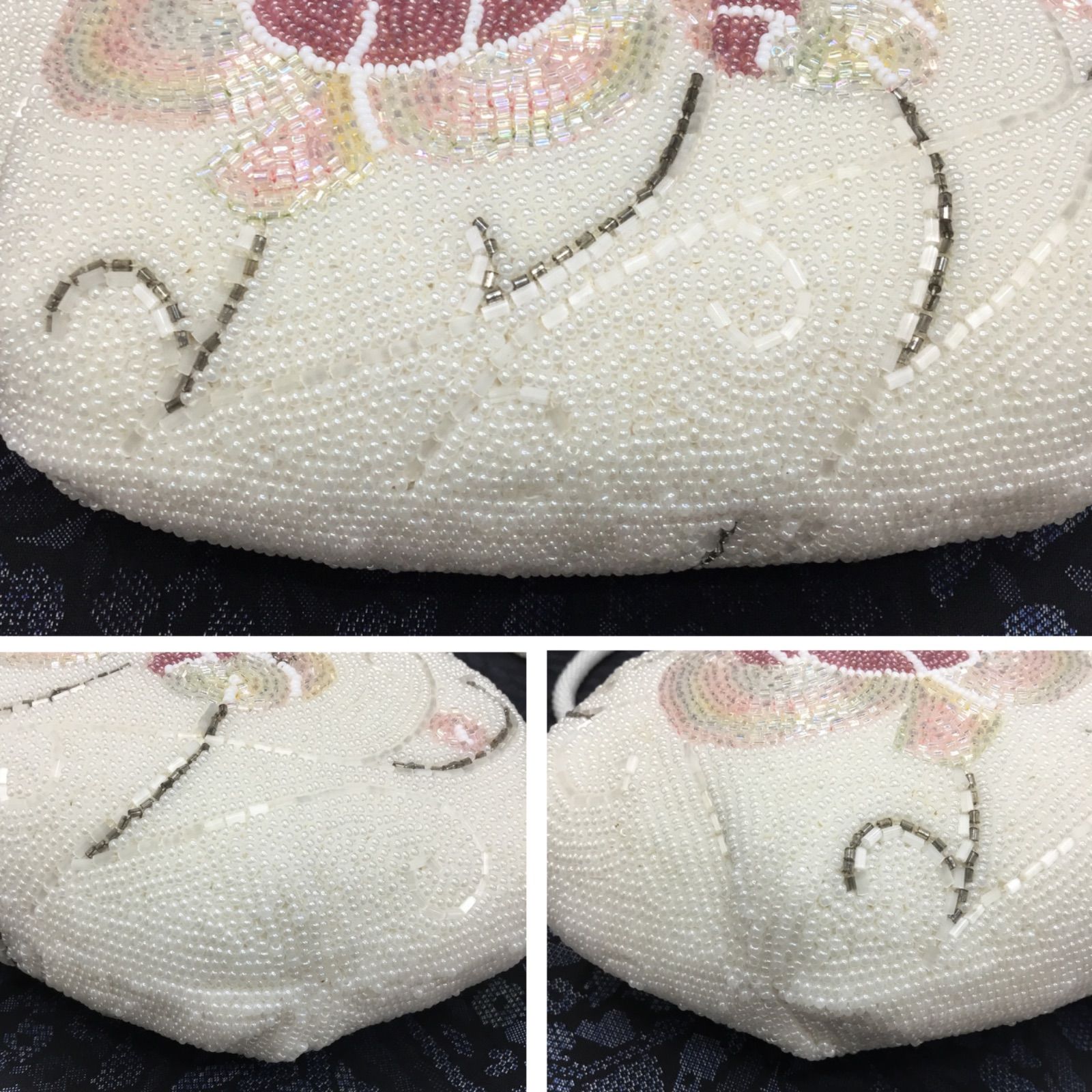 希少！はしもと ビーズバッグ 🔴 昭和レトロ 豪華🔷 ビーズ