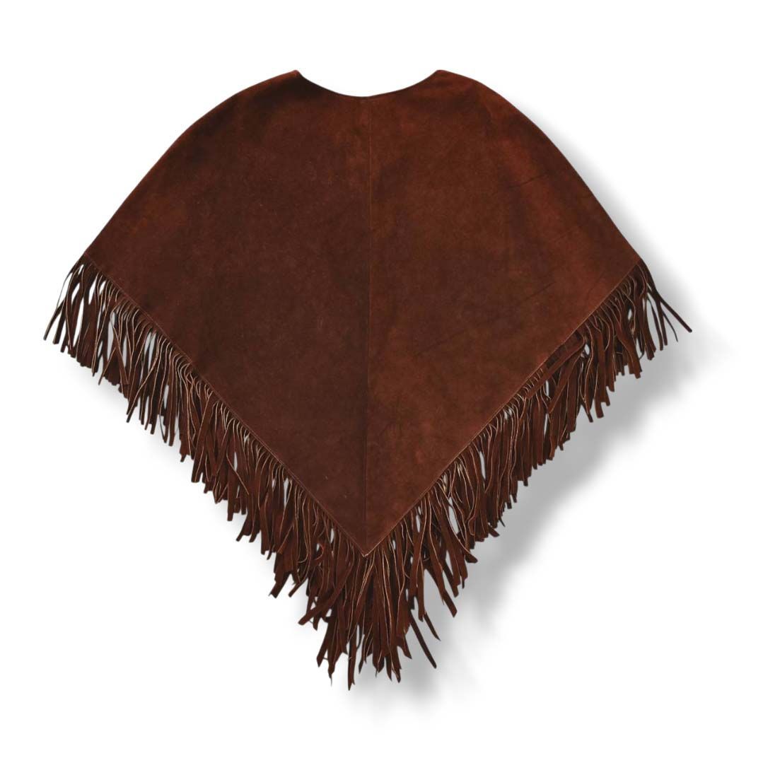 希少】 70sヴィンテージ メキシコ製 古着 スウェードレザー フリンジ