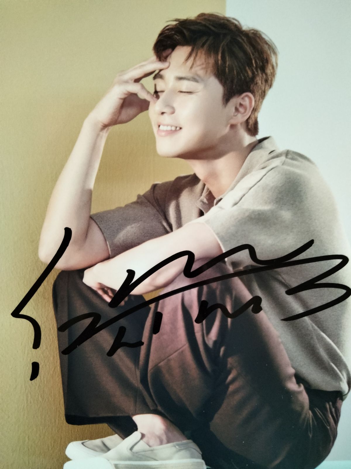 パク・ソジュン直筆サイン入り2Lサイズ写真…Park Seo-joon…梨泰院