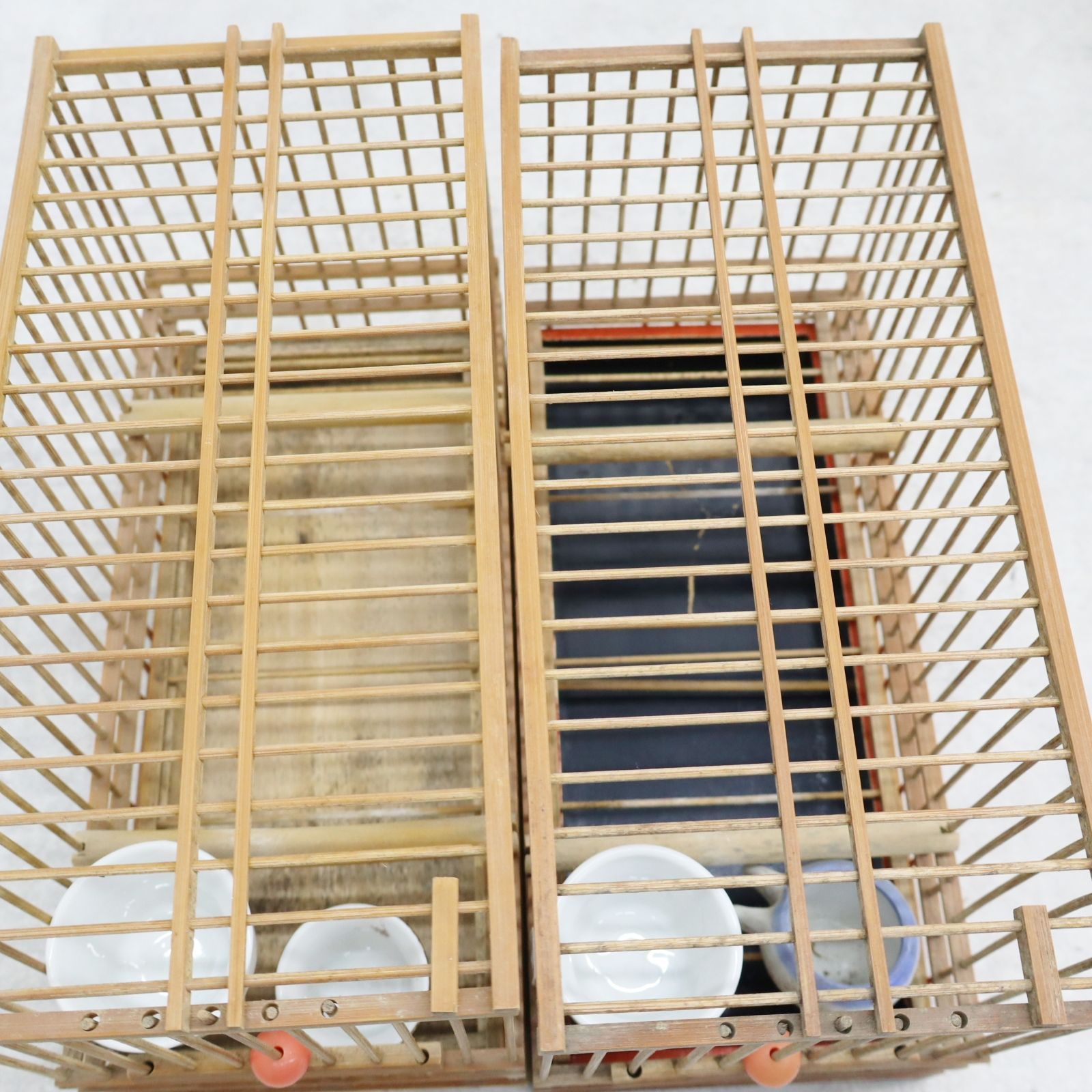 △6ケース入れ 6部屋｜鳥籠 鳥かご BOX 木製｜ メジロ箱 メジロ籠