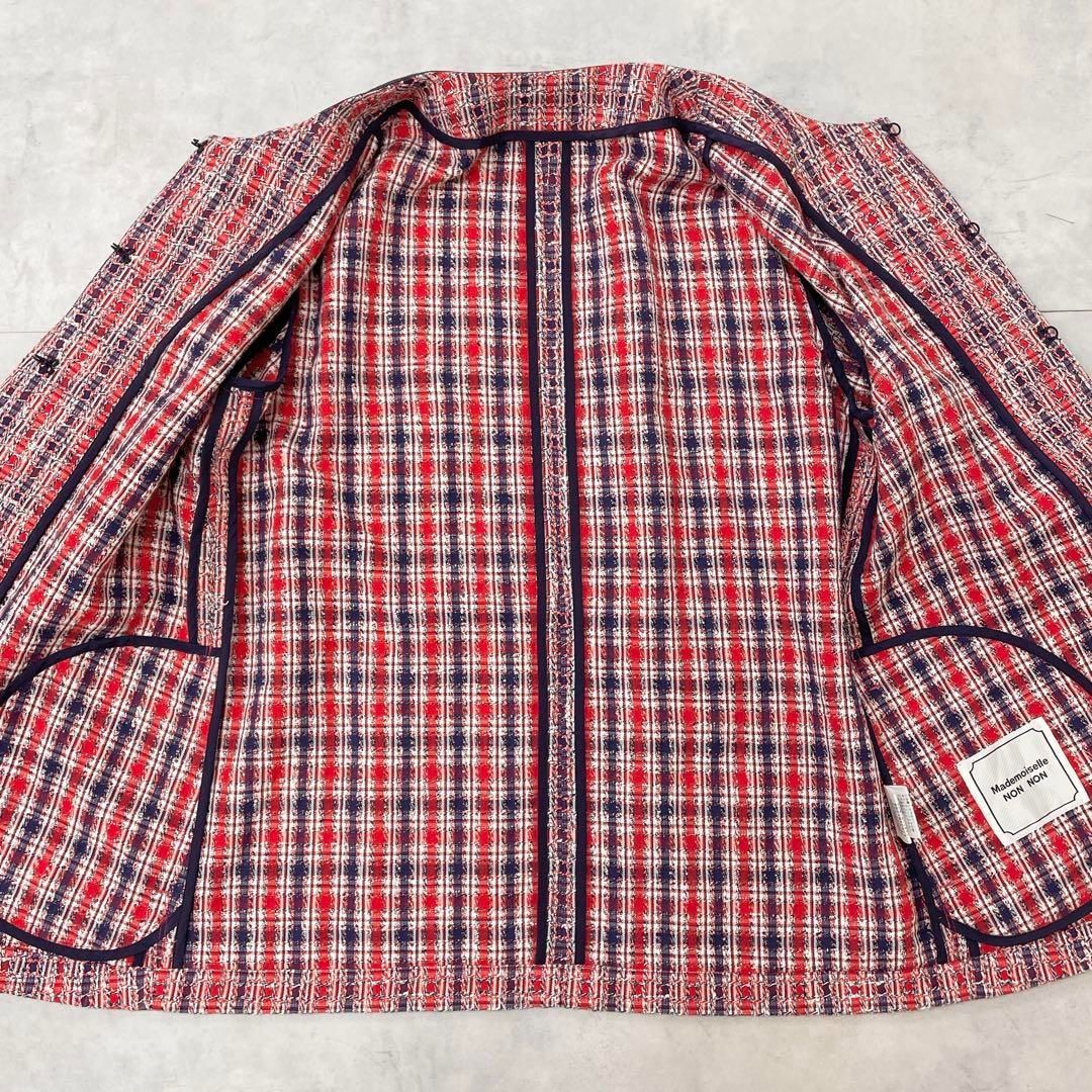 ◎Mademoiselle NON NON マドモアゼルノンノン ノーカラージャケット