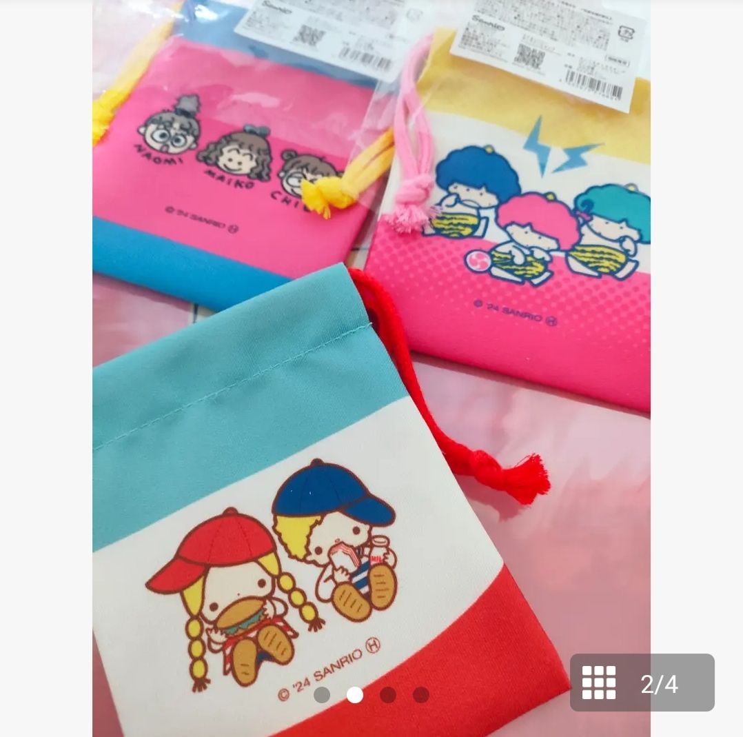 レトロ サンリオ るるる学園 巾着袋 レトロ サンリオ るるる学園 巾着