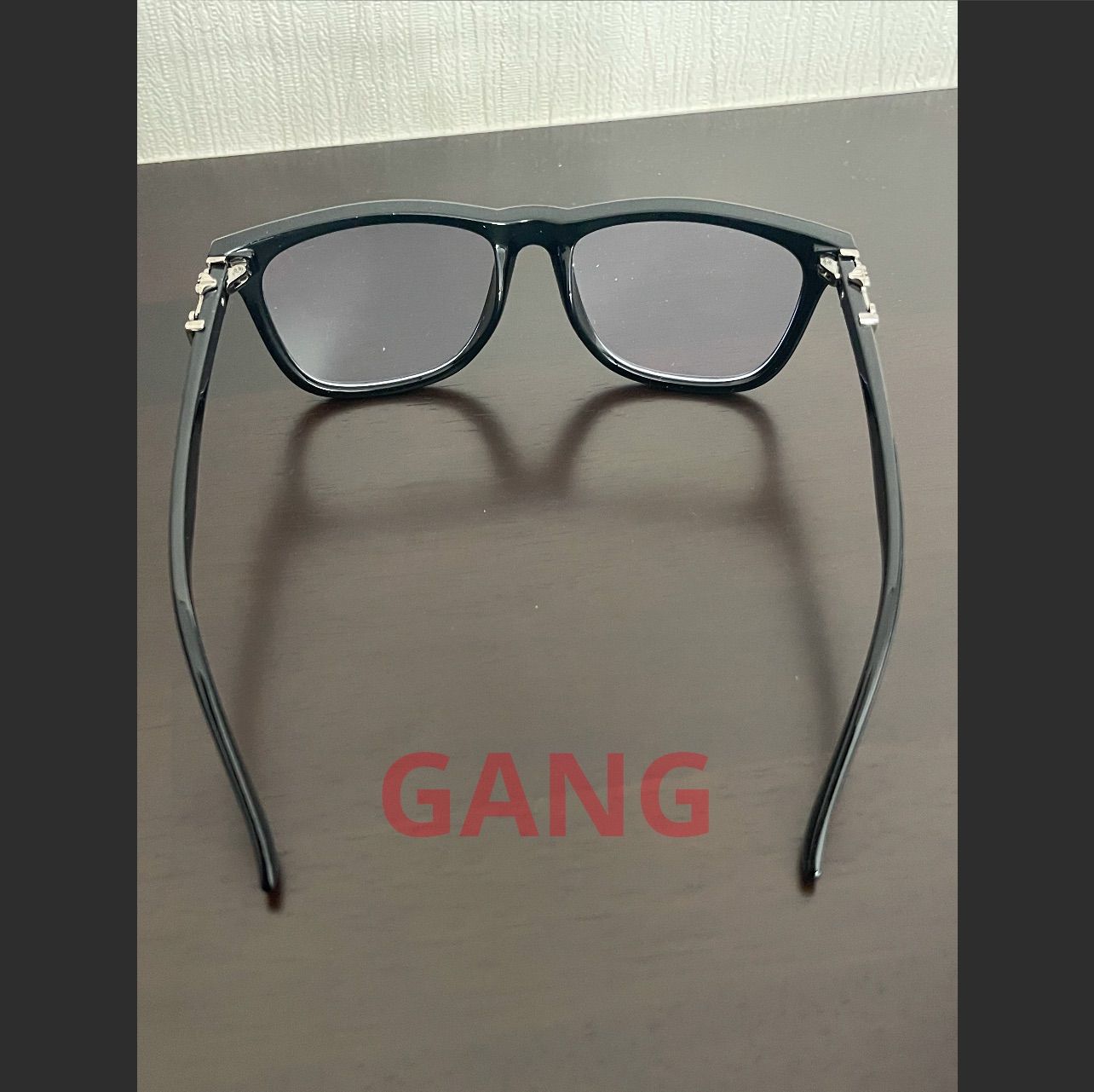 ブラックフレーム 伊達メガネ y2k sk8 黒縁メガネ クロス 十字架 眼鏡