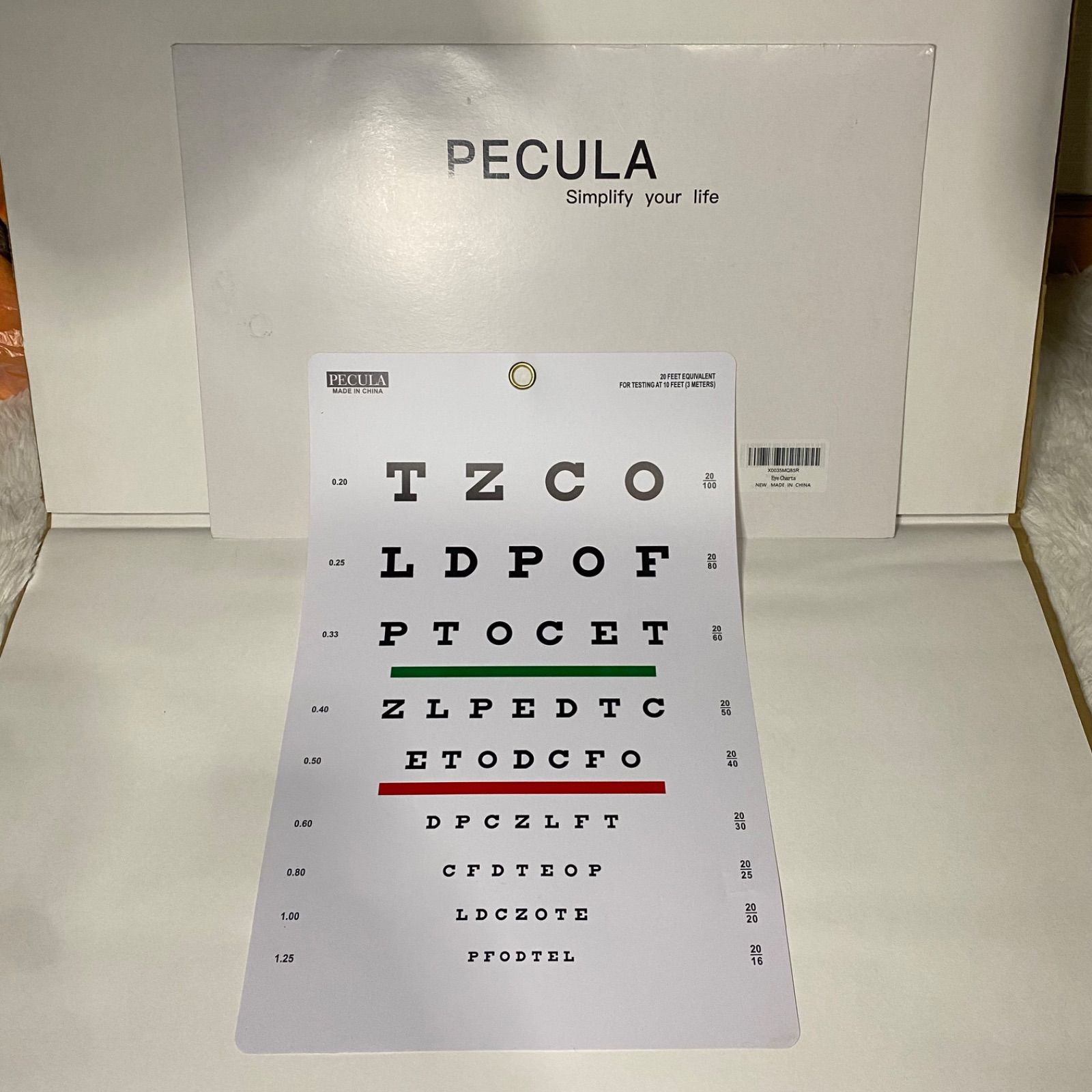 赤緑線 スネレンチャート20フィート アイチャート 視力検査 - メルカリ