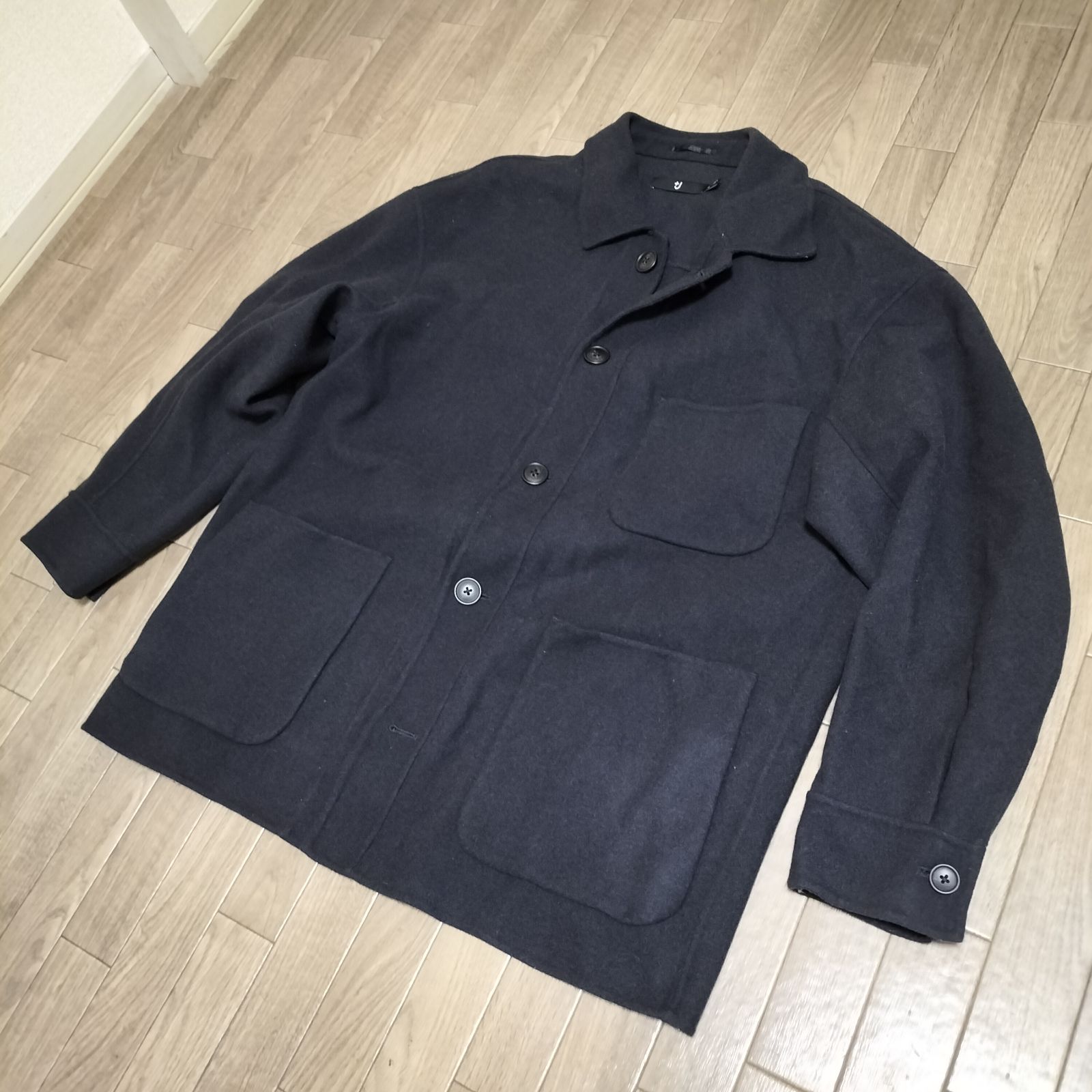 綺麗☆+J UNIQLO JILSANDER ウールブレンドオーバーサイズシャツ