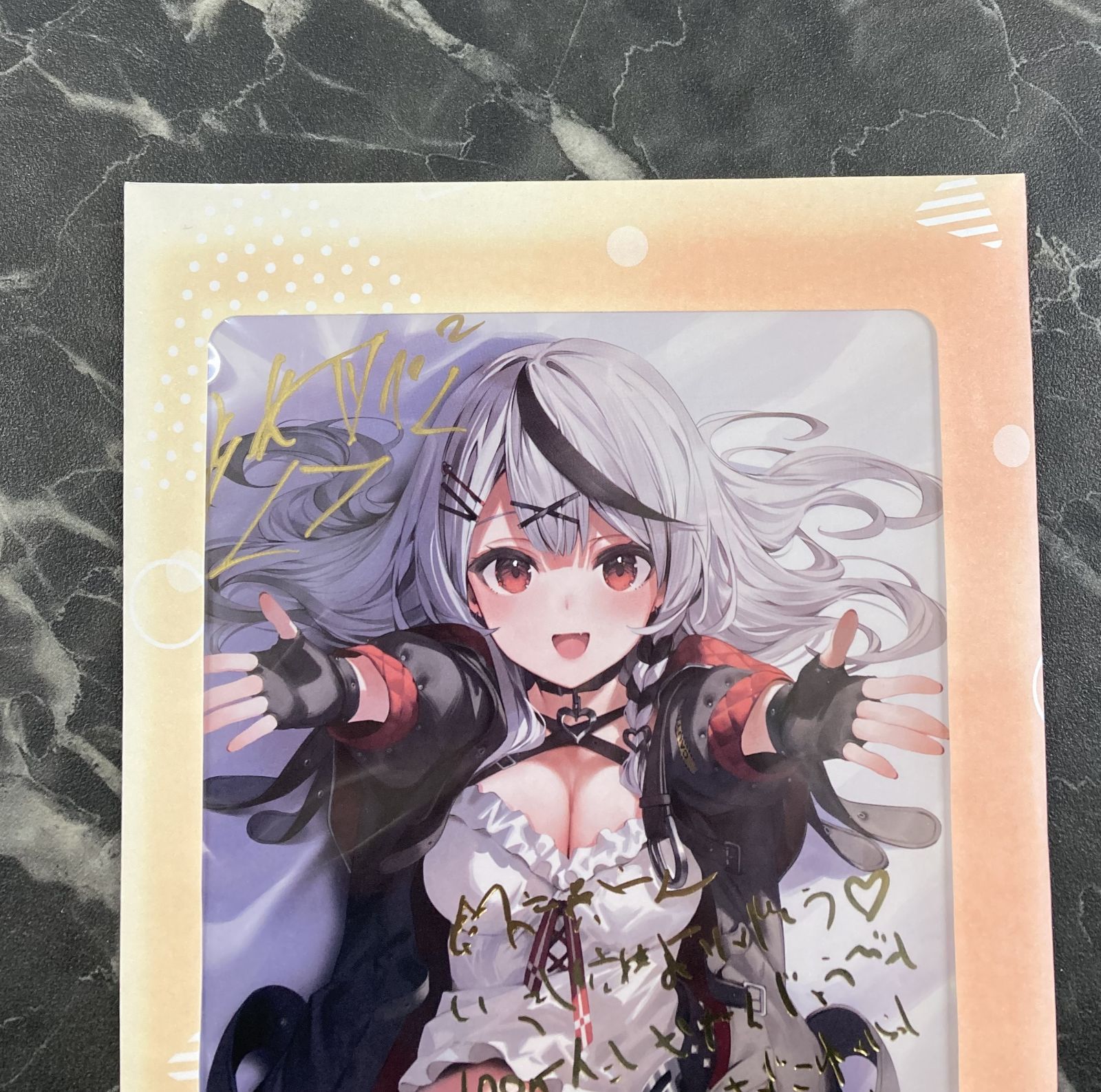 33. ホロライブ 沙花叉クロヱ ポストカード 100万人記念 直筆サイン