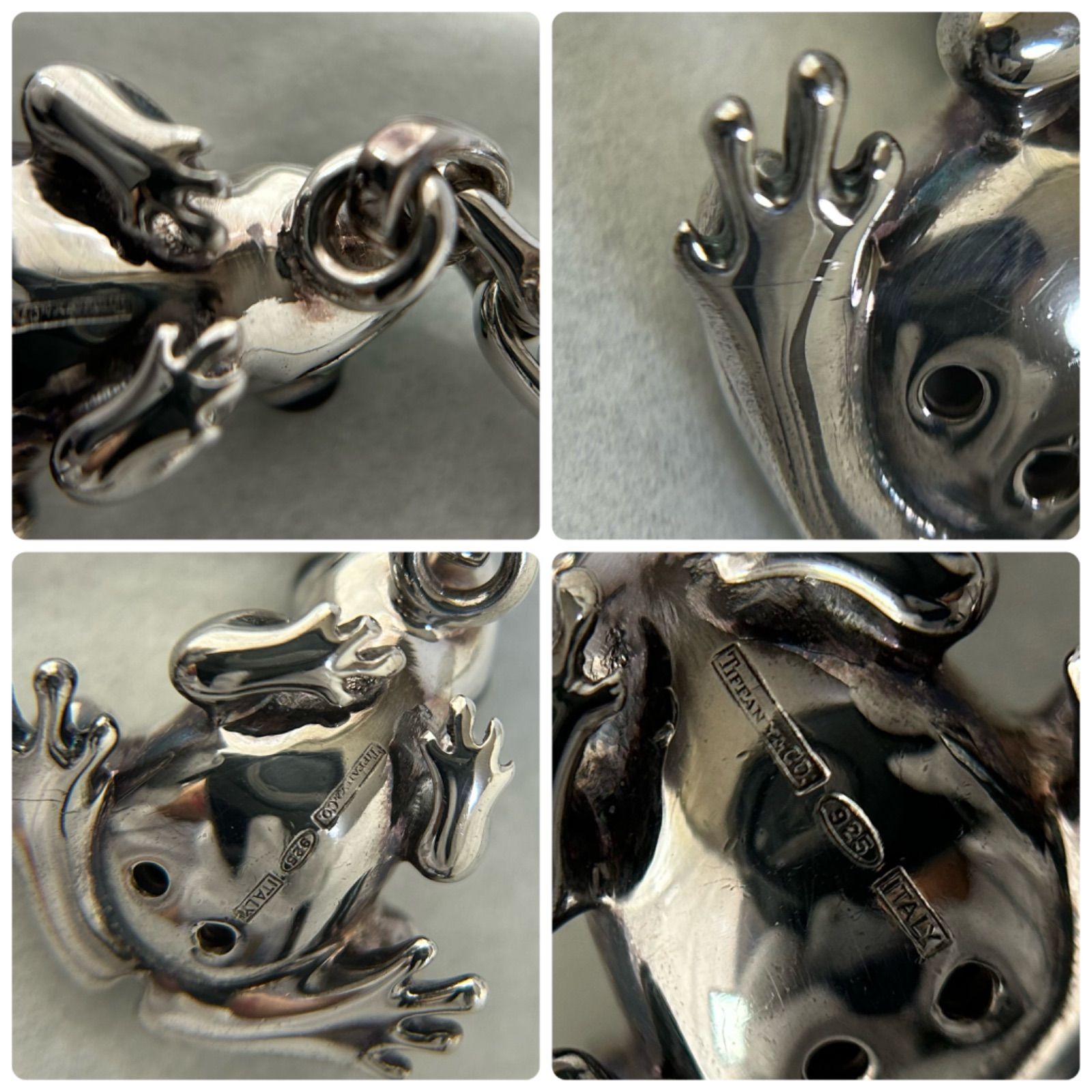 ティファニー 希少 チャーム キーホルダー カエル フロッグ AG925