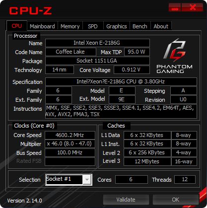 Intel Xeon E-2186G CPU/コア 動作確認済み 未使用に近い - メルカリ