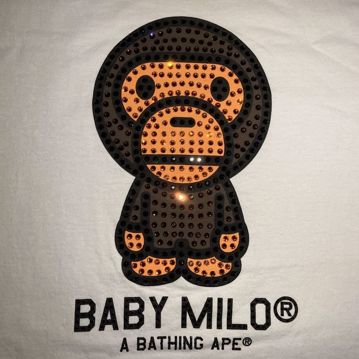 スワロフスキー マイロ Tシャツ Mサイズ a bathing ape BAPE swarovski