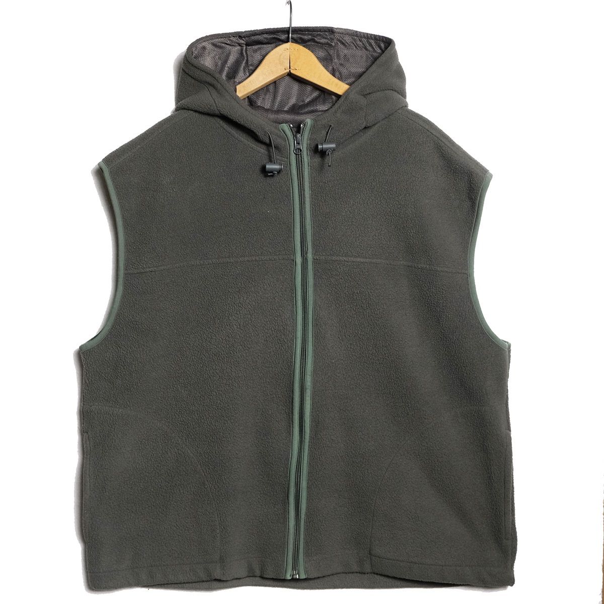 90's オールドネイビー フリース ベスト パーカー (XL) 緑系 パーカー
