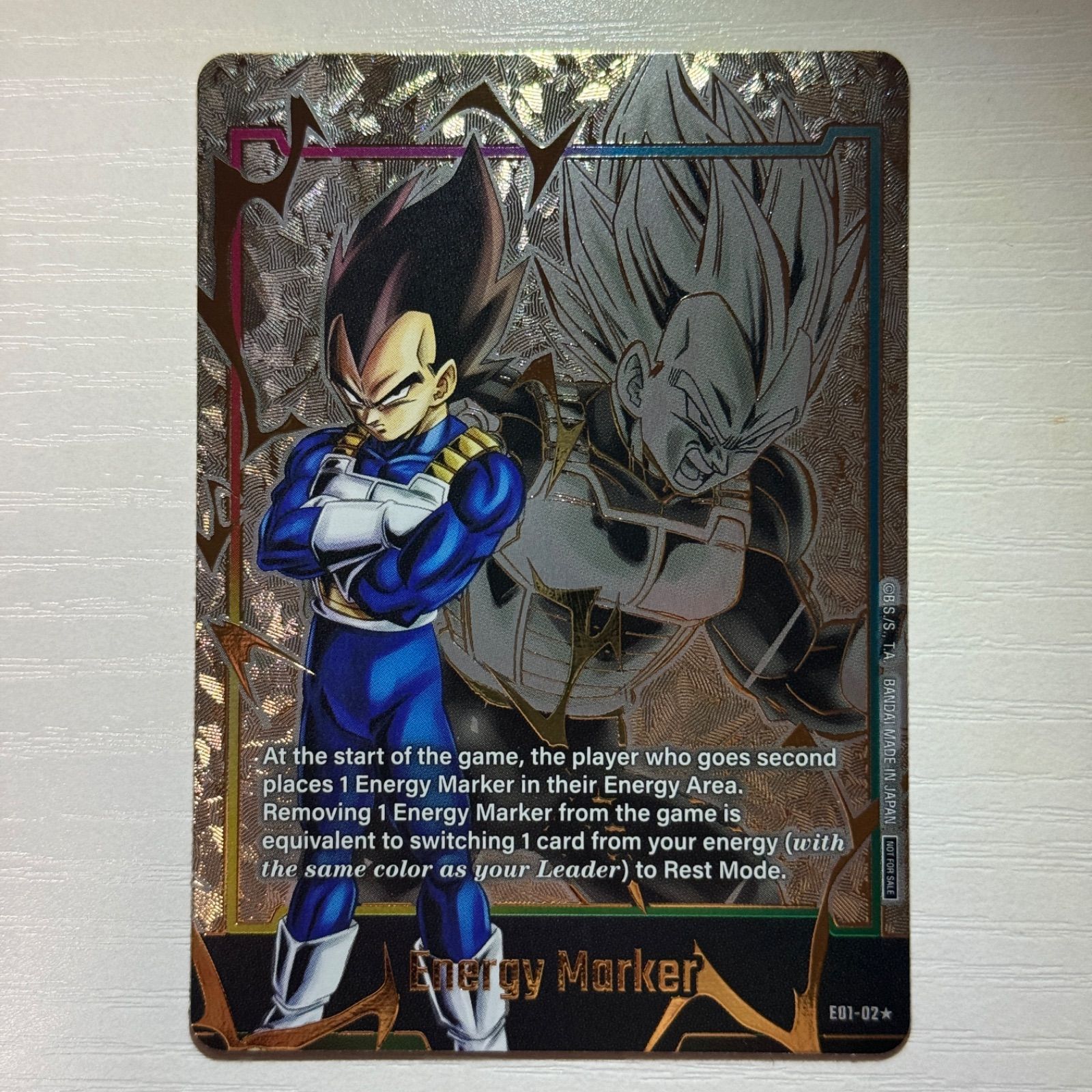 ドラゴンボール 海外 エナジーマーカー E01-02 ベジータ パラレル 英語