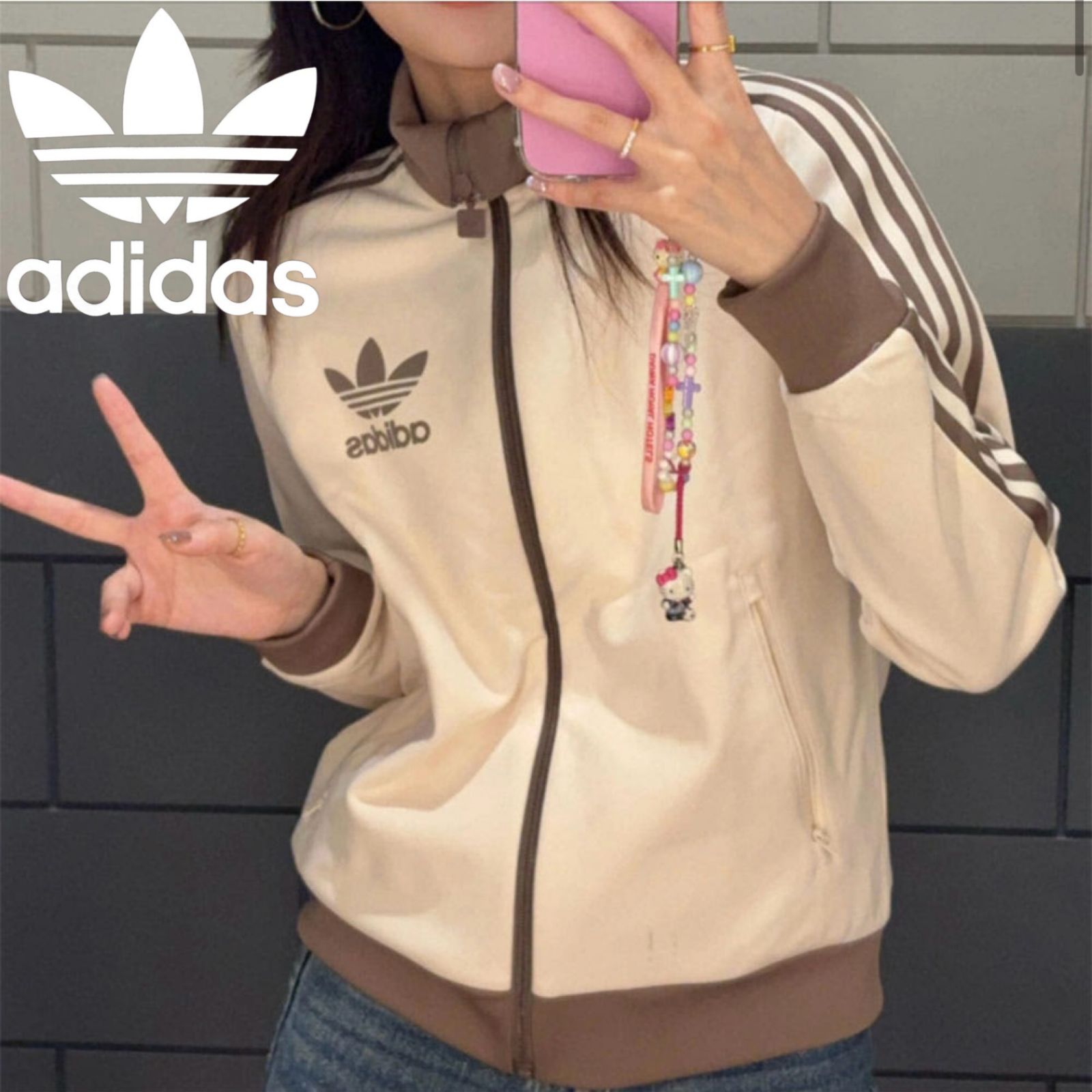 新品レディースL⭐️80s復刻 adidas トラックジャケット/ジャージ トレ