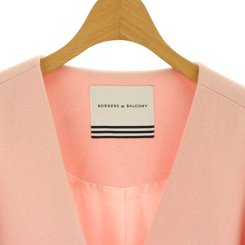 ボーダーズアットバルコニー BORDERS at BALCONY ノーカラーウール