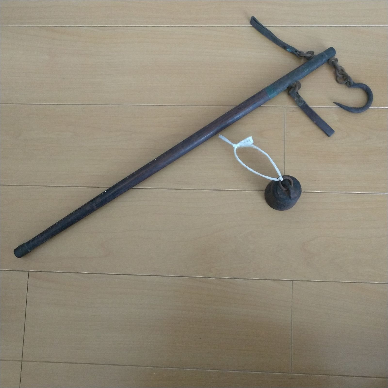 棒秤 江戸時代 骨董品 竿秤 さおばかり 定錘 アンティーク 分銅付
