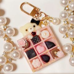 プリン メルティチョコレートボックス◇シャカシャカキーホルダー