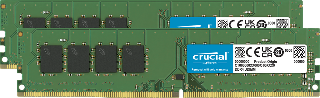 Crucial 32GB Kit (2 x 16GB) DDR4-2400 UDIMM | CT2K16G4DFD824A
