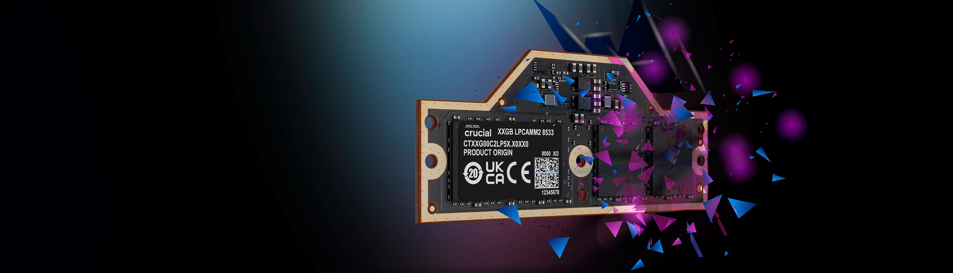 Crucial 64GB LPCAMM2 LPDDR5X- 7500 memory | CT64G75C2LP5X