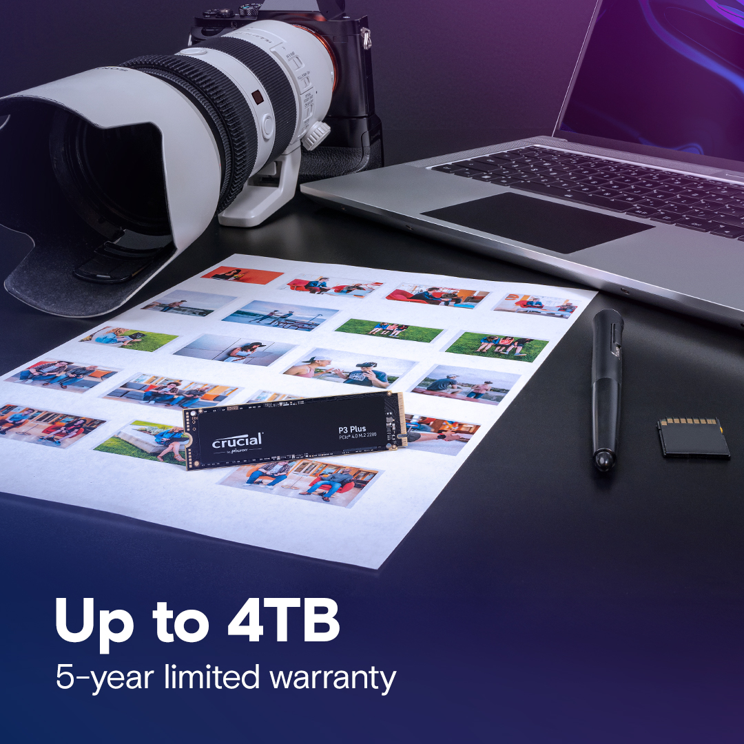 Crucial P3 Plus 1TB PCIe M.2 2280 SSD | CT1000P3PSSD8 | Crucial IN