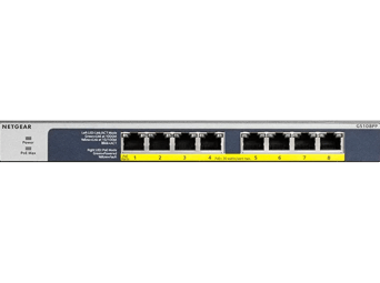 Unmanaged PoE+ Switch With 8 Ports and 123W - GS108PP - NETGEAR