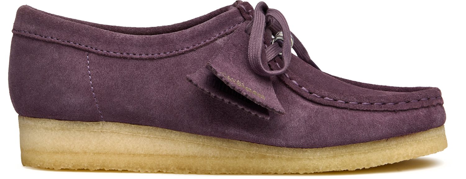 Womens Clarks Wallabee Shoes In Purple | Soletrader