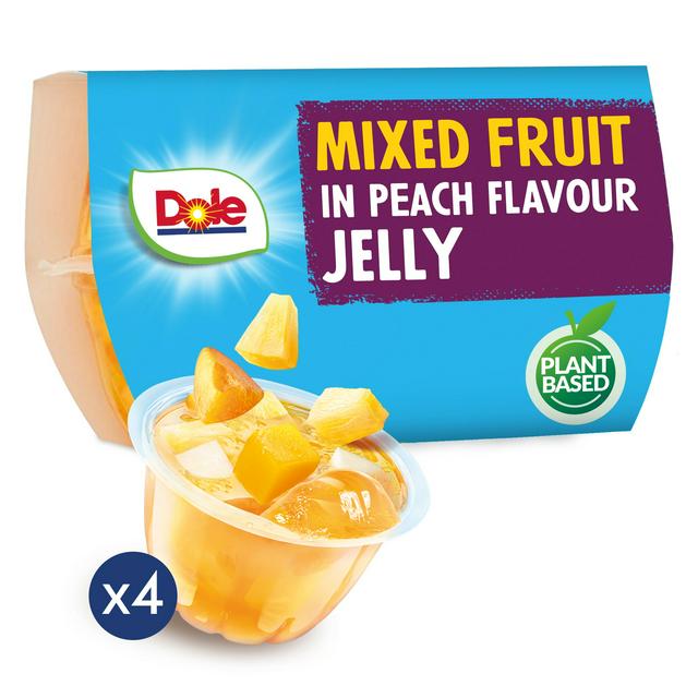 Dole Mixed Fruit In Peach Jelly Fruit Snacks 4x123g | Sainsbury's