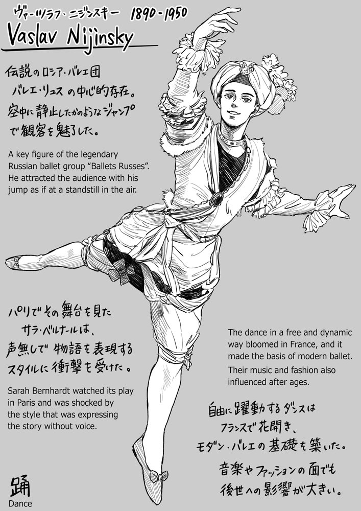 偉人をかく】ヴァーツラフ・ニジンスキー｜安良
